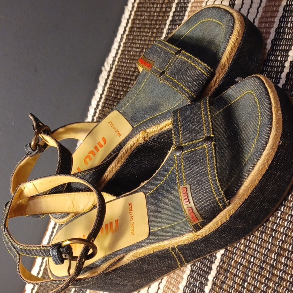 Miu Miu Prada Wedge Platforms - image 1